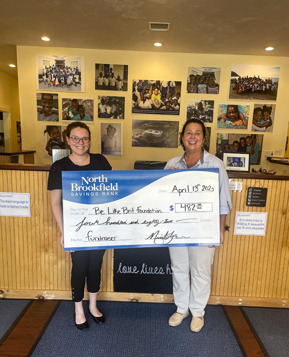 North Brookfield Savings Bank Drive Benefits the Be Like Brit Foundation North Brookfield